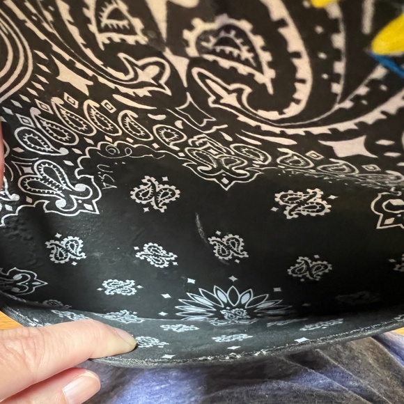 RARE Naj Jamai for Barneys New York Celeste Clutch in Black Leather Handpainted - Picture 6 of 7